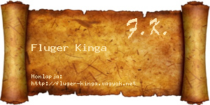 Fluger Kinga névjegykártya