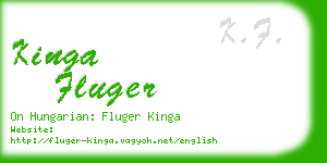 kinga fluger business card